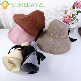 Somedayzl ฤดูร้อน หมวกกันแดดเกาหลี ปรับได้ ป้องกันรังสียูวี เทปวิเศษ วันหยุด กลางแจ้ง หญิง ผู้หญิง หมวกฟาง