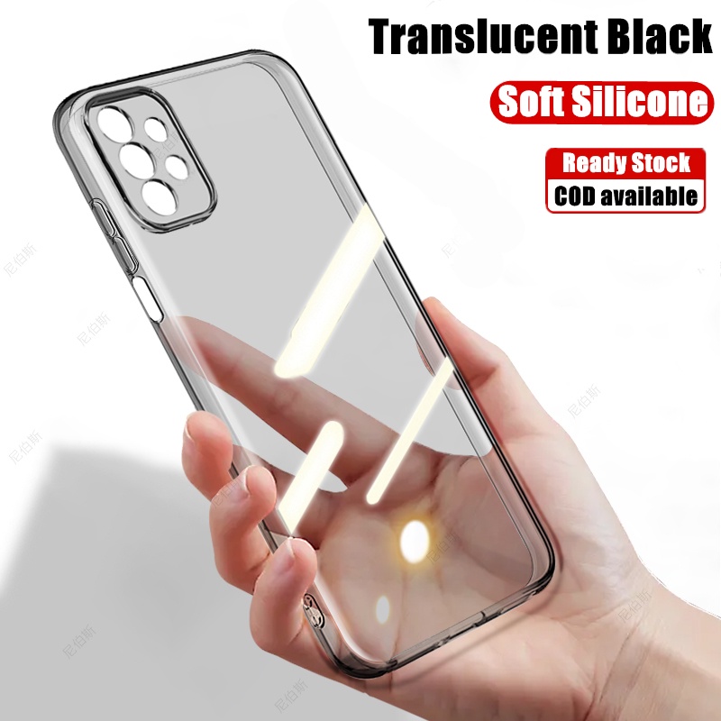 สําหรับ Samsung Galaxy A32 5G 6.5 นิ้ว SM-A326B A326BDS นุ่มโปร่งแสงซิลิโคนสีดํายืดหยุ่นกันกระแทก TP