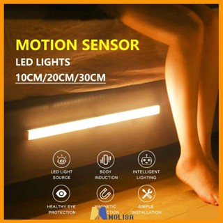 Motion Sensor Light ในร่ม Usb แบบชาร์จไฟได้ Led Sensor Light Motion Indoor Cabinet Light Night Light Lamp Closet Light Lampu Led MOLISA