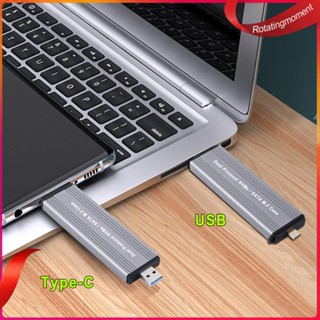 ❤ Rotatingmoment เคสฮาร์ดดิสก์ W306 SSD USB Type-C USB3.1 Gen2 SSD 10Gbps สําหรับ M2 NVMe PCIe M.2 SATA SSD