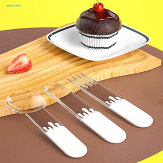 Me.b ชุดช้อนส้อม และช้อนขนมหวาน แบบใส ปลอดภัย สําหรับบ้าน
