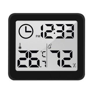 【yunhai】Thermohygrometer Ultra-thin Simple Smart Home Electronic Digital Wall Clock