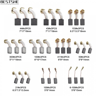 แปรงคาร์บอนมอเตอร์ไฟฟ้า 10 ขนาด แบบเปลี่ยน สําหรับเครื่องมือไฟฟ้า 30 ชิ้น