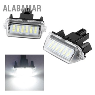 ALABAMAR 2 ชิ้น 18 ลูกปัด LED ป้ายทะเบียนไฟ โคมไฟพอดีสำหรับโตโยต้า