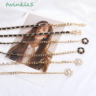 Twinkle1 ผู้หญิง พังก์ เข็มขัด ปาร์ตี้ โกธิค โซ่ ดอกไม้ ชุดพู่ เข็มขัด