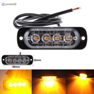 Jen ไฟเตือนฉุกเฉิน LED 4 ดวง 12V- 24V สําหรับติดรถยนต์ รถบรรทุก