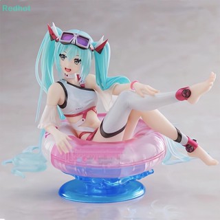 &lt;Redhot&gt; ใหม่ ฟิกเกอร์โมเดล อนิเมะ Hatsune Miku Aqua Float Girls Elaina Kawaii Sit Swimming Ring Girl Figurine ของสะสม ลดราคา