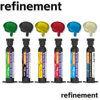 Refinement หมึกบัดกรีซ่อมแซมโทรศัพท์มือถือ 10CC BGA PCB UV RL-UVH902 ทนทาน