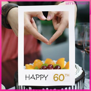 Happy กรอบรูปกระดาษ ครบรอบ 60 ปี พร็อพถ่ายรูป สําหรับตกแต่งปาร์ตี้วันเกิด