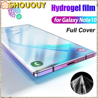 Shououy ฟิล์มกันรอยหน้าจอ TPU HD นิ่ม บางพิเศษ สําหรับ Galaxy Note 10 10+ Plus