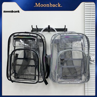 &lt;moonback&gt; กระเป๋าเป้สะพายหลัง กระเป๋าสะพายไหล่ แบบใส เหมาะกับการเดินทางกลางแจ้ง