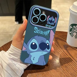 เคสโทรศัพท์มือถือ ซิลิโคนนิ่ม ลาย Stitch ภาษาอังกฤษ CDL0 สําหรับ Iphone 13pro 12 11 14pro 7p