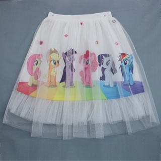 Baju My Little Pony ชุดเดรสเจ้าหญิง ผ้าตาข่าย สองชั้น สําหรับเด็กผู้หญิง