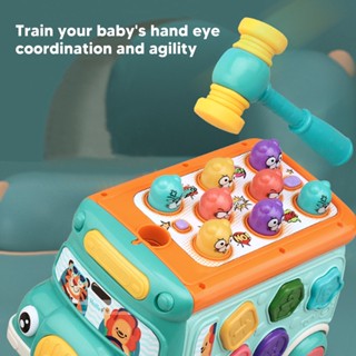 GARDEN LIVE Bus Hammering Pounding Toy Multifunctional Educational Game Musical Light Up Learning for Early Baby Sensory Development