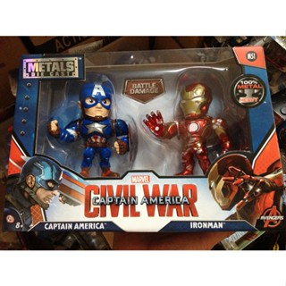 R Us Limited Jeda/Jada Captain America 3 Civil War Us vs Iron Man โมเดลกัปตันอเมริกา โลหะผสม ขนาด 13 ซม.