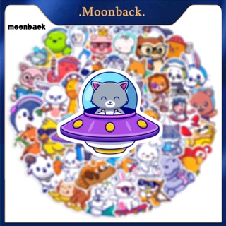 &lt;moonback&gt; สติกเกอร์ ลายสัตว์น่ารัก เป็นมิตรกับสิ่งแวดล้อม ความหนืดสูง สําหรับติดตกแต่งของเล่นเด็ก 50 แผ่น