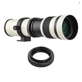 [T&amp;L] เลนส์ซูมกล้อง MF Super Telephoto F/8.3-16 เมาท์ T 420-800 มม. พร้อมแหวนอะแดปเตอร์ เกลียว 1/4 แบบเปลี่ยน สําหรับกล้อง EF-Mount EOS 80D 77D 70D 60D 60Da 50D 7D