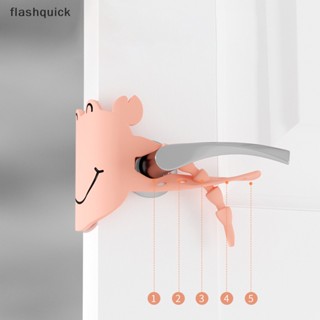 Flashquick ที่หนีบประตูซิลิโคน ลายการ์ตูนสัตว์ เพื่อความปลอดภัยของเด็ก กันหนีบ กันชนประตู ตกแต่งบ้าน