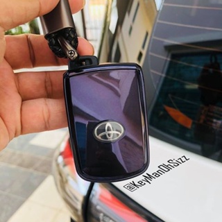 เคสรีโมตกุญแจรถยนต์ Toyota Sienta 2021 Camry 2015 แบบฝาปุ่มใส (TPU Key Cover with PC Transparent Push button Guard)