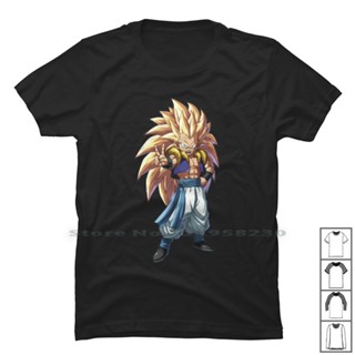 เสื้อยืดแขนสั้นZ ( Dbz ) Gotenk ( Low Poly บทคัดย่อ) Fanart ( Zoomout Effect) เสื้อยืดผ้าฝ้าย100% บทคัดย่อมังกรผล Ball ส