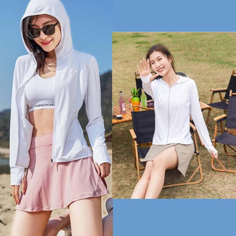 เสื้อกันยูวี​ UV UPF50+ เสื้อปกป้องผิวจากรังสียูวี​ ระบายอากาศได้ดี เสื้อแจ็กเก็ตกันแดด สําหรับผู้ชาย และผู้หญิง - รูปที่ 2