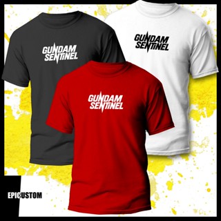 Gundam Sentinel Anime Design Tee 100% Cotton Unisex T-Shirt Black White Grey Maroon Red_03