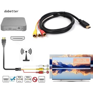 &lt;Dobetter&gt; สายเคเบิลแปลงสัญญาณเสียง HDMI 1080P เป็น 3 RCA สําหรับ TV