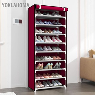 YOklahoma Shoe Cabinet 10 Tier Dustproof Strong Bearing Capacity Stable Storage for Home