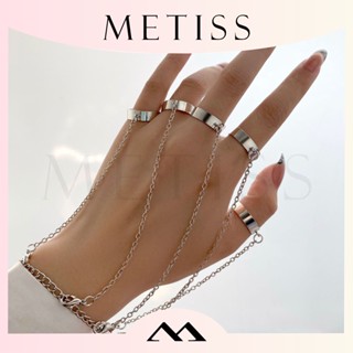 Metiss แหวนสร้อยข้อมือ แบบเปิด ปรับได้