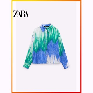 Zara ใหม่ เสื้อเชิ้ตมัดย้อม สําหรับผู้หญิง 9878121 330