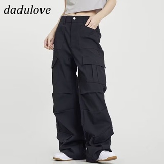 DaDulove💕 New American Style Street Cargo Pants Womens Cargo Pants High Waist Wide Leg Pants Loose Trousers