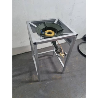 เตาแม่ค้า kb5 พร้อมขาตั้งเตาสูง 40x40x70cm ขาตั้งพร้อมบังลม เตาฟู่ เตาแก๊ส