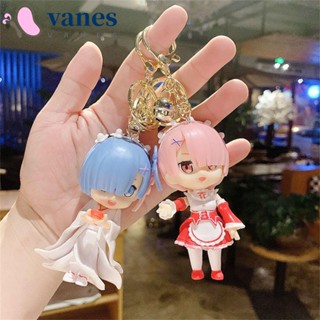 VANES1 Bag Decor Life in a Different World from Zero Model Toys Rem Ram Keyrings Action Figure Keychain PVC Action Collection Model Keys Holder Pendant Ornament Gift Doll Bag Pendant