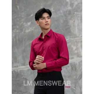 เสื้อเชิ้ตคุณภาพ คอปก 2 แบบ (ซ่อนกระดุม / โชว์กระดุม) สีชมพูอ่อน (Soft Pink) ชมพูกุหลาบ (Rose Pink) สีแดง (Red) สีเลื...