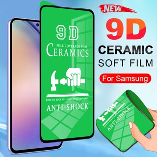 ฟิล์มเซรามิค ป้องกันหน้าจอ แบบเต็มจอ สําหรับ Samsung Galaxy A14 A34 A54 A13  S20 FE Note 10 Lite A71 A72 A22 A32 A02s A12 A42 A21s A20e A20s A03s A50s A31 A30s  A10s A70s A01 A11 A51 A52s A21s A53 A23 A73 กระจกนิรภัย นิ่ม