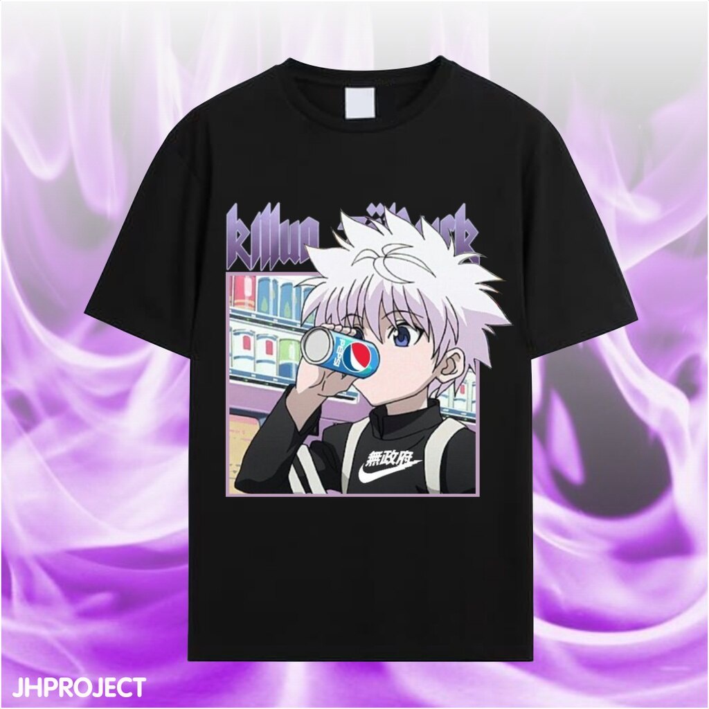 เสื้อยืดคอกลม KAOS KILLUA ZOLDYCK - KAOS อะนิเมะฮันเตอร์ X ฮันเตอร์ - KILLUA ZOLDYCK TSHIRTS - ฮันเต