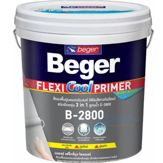 Beger B-2800 สีรองพื้นสูตรน้ำ สีขาว ขนาด 20กก. ช่วยลดความร้อน ประสานรอยแตกงา สูตรน้ำสีขาว