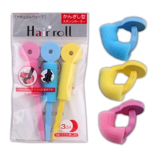 ก้านฟองน้ำ 3 สี อุปกรณดัด/ม้วนผม สำหรับทำผมหยิก ด้วยตนเอง