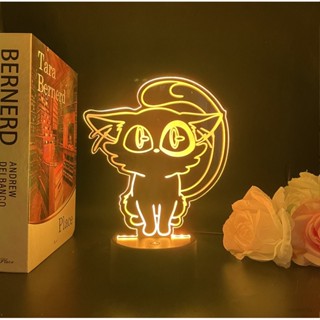 โคมไฟกลางคืน LED รูปอนิเมะ Suzume no Tojimari 3D ชาร์จ USB สําหรับตกแต่งบ้าน