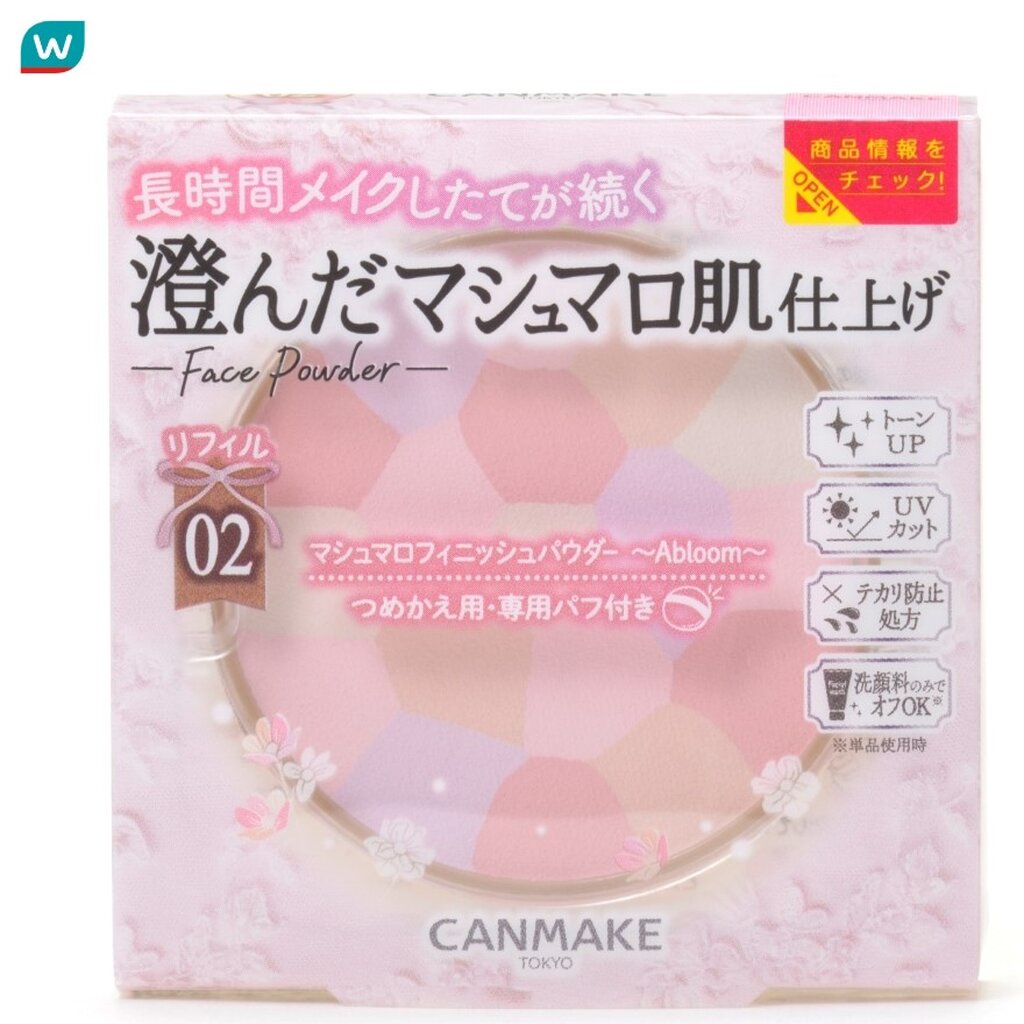 Canmake แคนเมค แป้ง มาชเมลโล่ ฟินิส พาวเดอร์ อะบลูม SPF19 PA++ รีฟิล 4ก. 02 ซากุระ ทูล