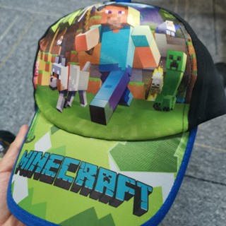 หมวกเบสบอล หมวกคอสเพลย์ หมวกฮิปฮอป ผ้าฝ้าย ลาย Minecraft My World แฟชั่นฤดูร้อน สําหรับเด็ก