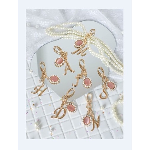 【 Maison De FLEUR 】จี้ริบบิ้น ประดับไข่มุก สไตล์ญี่ปุ่น สําหรับห้อยกระเป๋า20230407