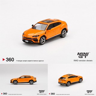 โมเดลรถยนต์ แครอสจิ๋ว 360 MINI GT 1:64 Lamborghini SUV Urus Arancio Borealis ของเล่นสําหรับเด็ก