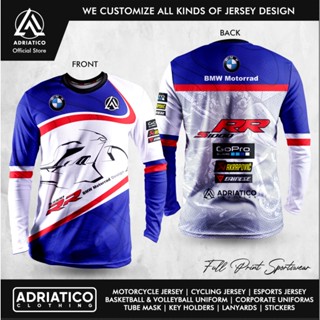 เสื้อกีฬาแขนยาว ลาย Adriatico Motorcycle Riding Jersey BMW s1000RR