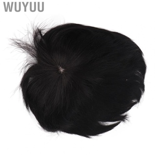 Wuyuu Hair Replacement System Toupee  Lifelike Fashionable Skin Friendly Soft High Temperature Fiber Men Hair Piece Refreshing Versatile  for Role Playing for Daily