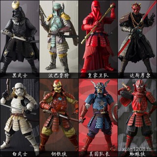 โมเดลฟิกเกอร์ Star Wars Samurai Bob Fett Spider-Man สีขาวดํา บรรจุกล่อง