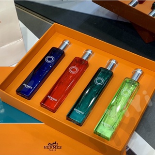 Hermes Hermes Cologne ชุดกล่องของขวัญน้ําหอม 15 มล. * 4 พร้อมหัวฉีด แบบพกพา