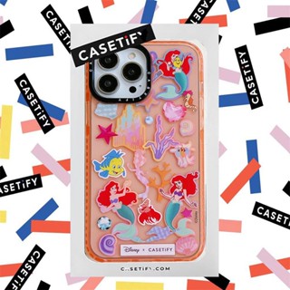 Casetify 【Disney The Little Mermaid】เคสโทรศัพท์มือถือ ซิลิโคนนิ่ม TPU ใส กันกระแทก พร้อมกล่องบรรจุ สําหรับ iPhone 14 13 12 11 Pro MAX XR X XS MAX