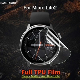 2 ชิ้น สําหรับ Mibro Lite2 Lite 2 SmartWatch ใส / ด้าน / ป้องกันแสงสีฟ้า นิ่ม TPU ฟิล์มไฮโดรเจล ป้องกันหน้าจอ - ไม่ใช่กระจก