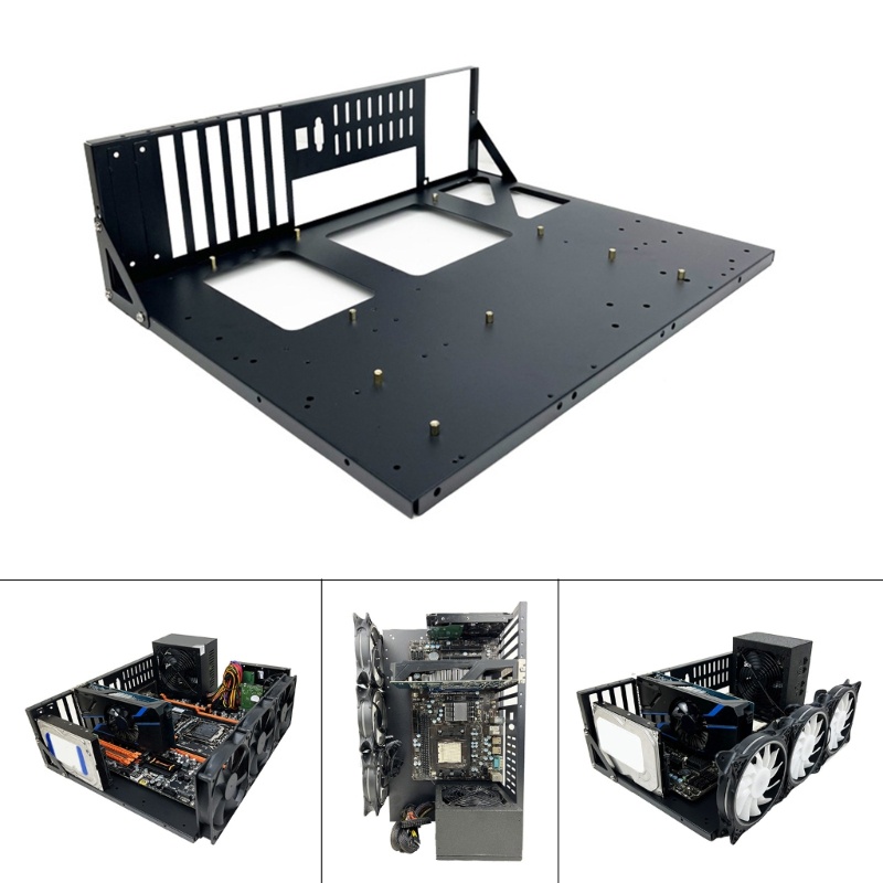 Winu GPU อลูมิเนียมเปิด Miner Mining คอมพิวเตอร์กรอบ Rig สําหรับ Bitcoin Mining Frame